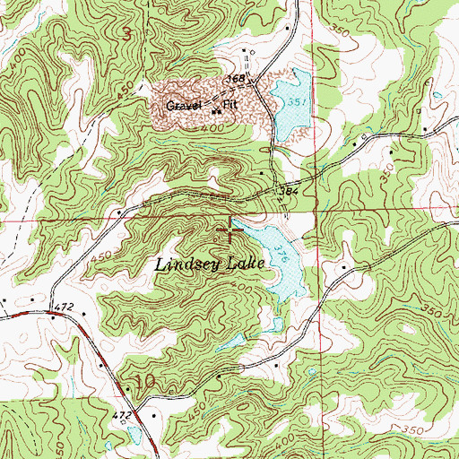 Topographic Map of Lindsey Lake Dam, MS