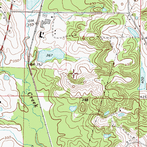 Topographic Map of Georgia Pacific Lake Dam, MS