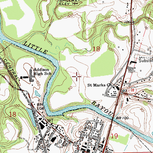 Topographic Map of Port Gibson Sewage Lagoon Dam, MS