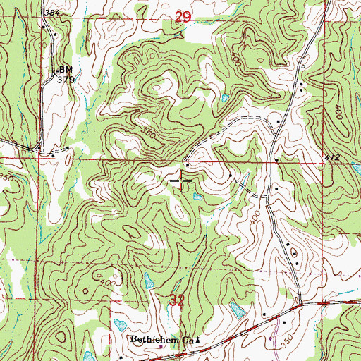 Topographic Map of Girl Scout Camp Lake Dam, MS