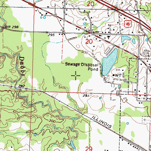 Topographic Map of Gullage Lake Dam, MS