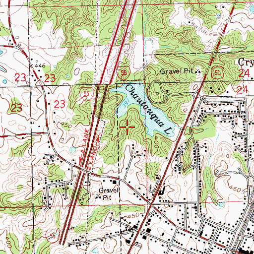 Topographic Map of Lake Chautauga Dam, MS
