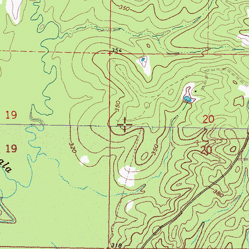 Topographic Map of Travis Lake Dam, MS