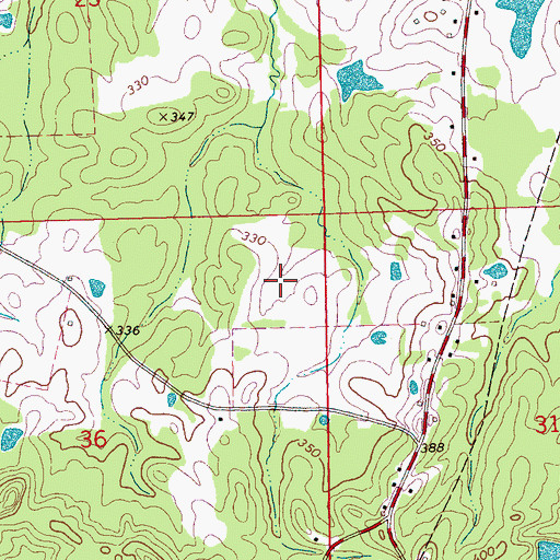 Topographic Map of Presbyterian Church Lakes Dam, MS