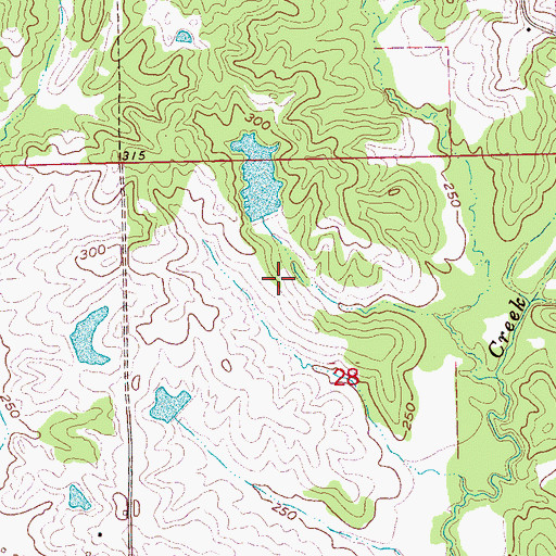 Topographic Map of Johnson Pond Dam, MS