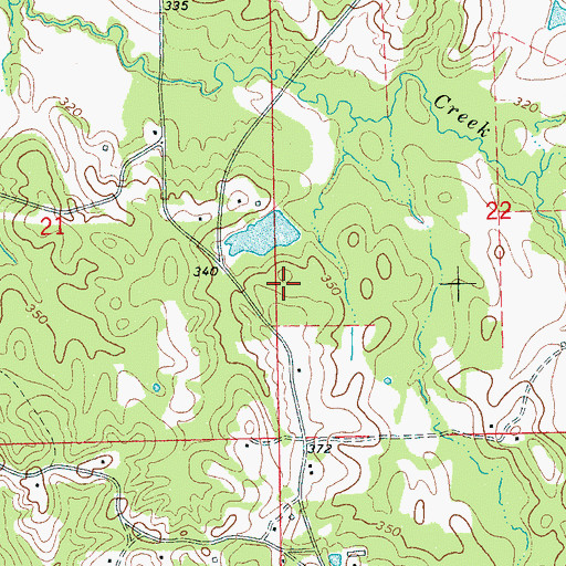 Topographic Map of Corley Lake Dam, MS