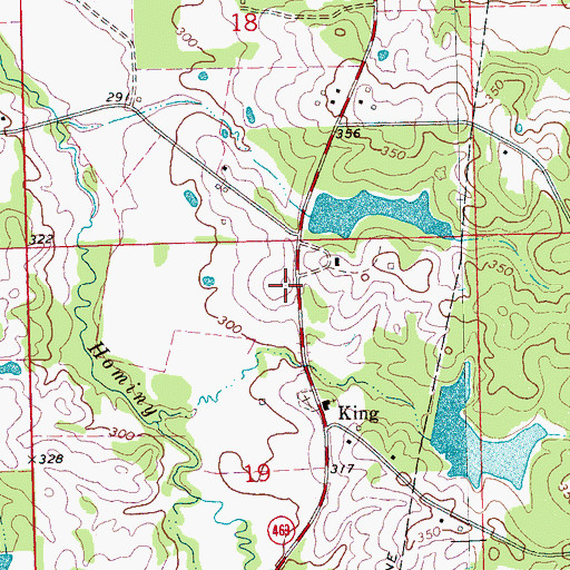 Topographic Map of Loflin Lake Dam, MS