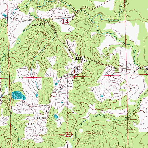Topographic Map of James Jones Lake Dam, MS