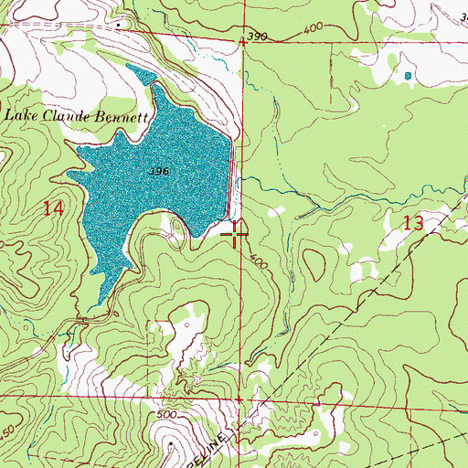 Topographic Map of Supervisor Lake Dam, MS