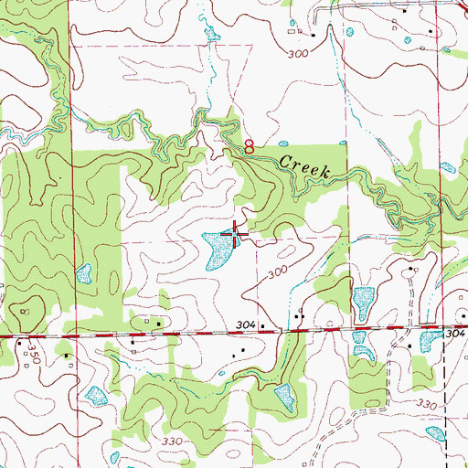 Topographic Map of George Lake Dam, MS
