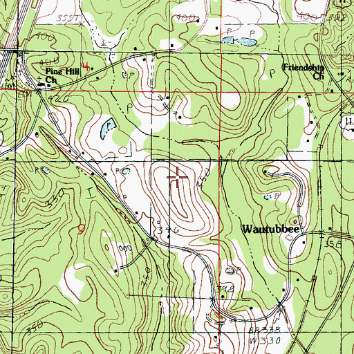 Topographic Map of Kidd Lake Dam, MS