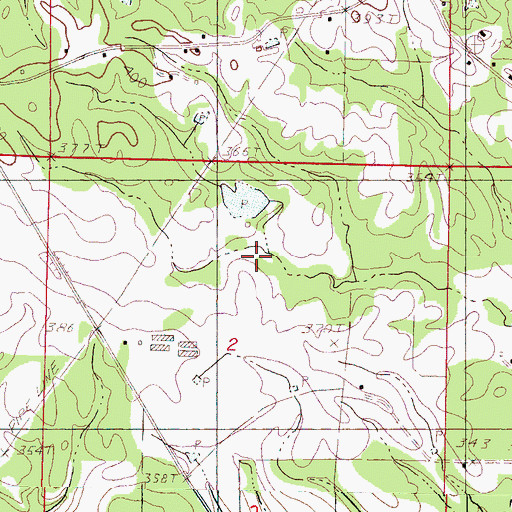 Topographic Map of McCormick Lake Dam, MS