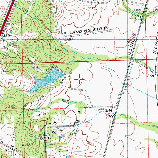 Topographic Map of Copeland Pond Dam, MS