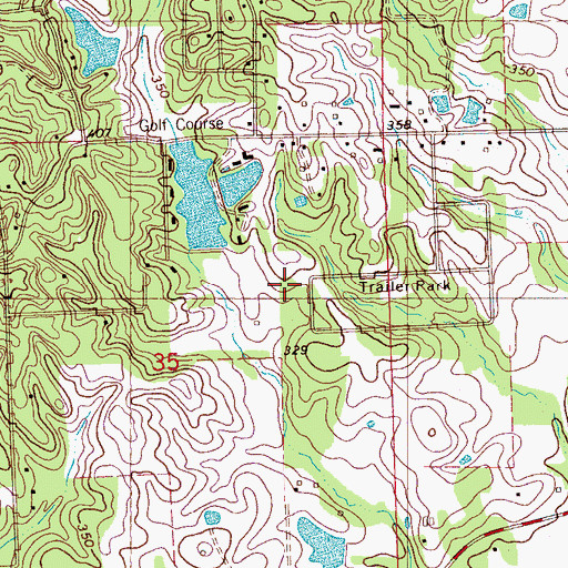 Topographic Map of Confederate Heights Golf Club Number 2 Dam, MS