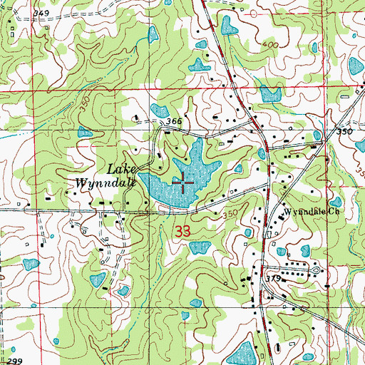 Topographic Map of L T Brantley Lake Dam, MS