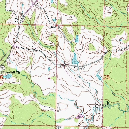 Topographic Map of Davis Lake Dam, MS