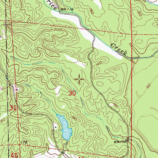 Topographic Map of E E Wallis Pond Dam, MS