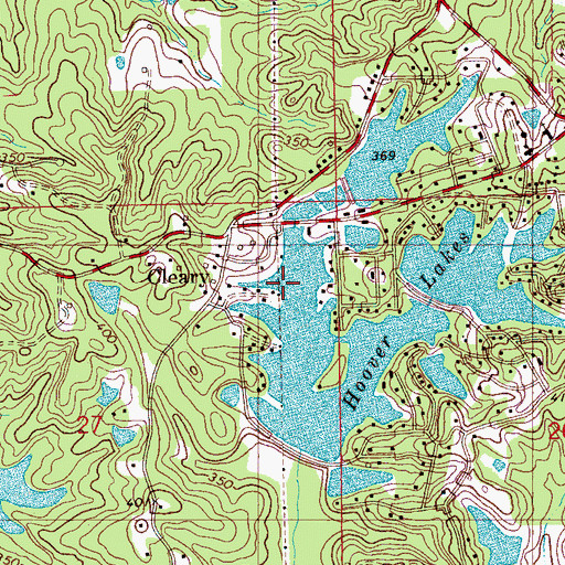 Topographic Map of Cleary Lake Dam, MS