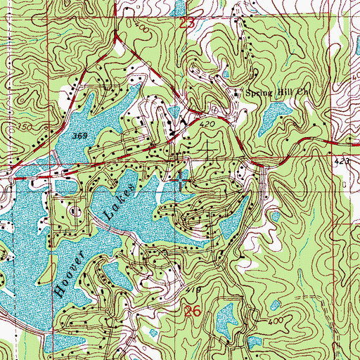 Topographic Map of Cleary Lake Dam, MS