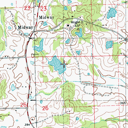 Topographic Map of Jacks Pond Dam, MS