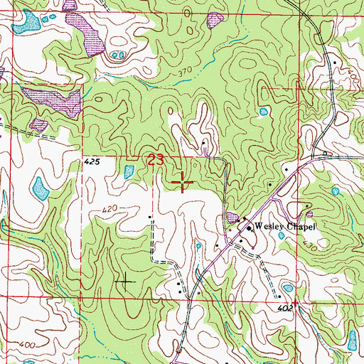 Topographic Map of Davis Lake Dam, MS