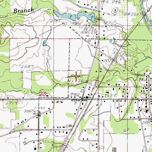 Topographic Map of Issac Moore Pond Dam, MS