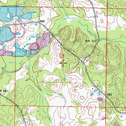 Topographic Map of Shephard Lake Dam, MS