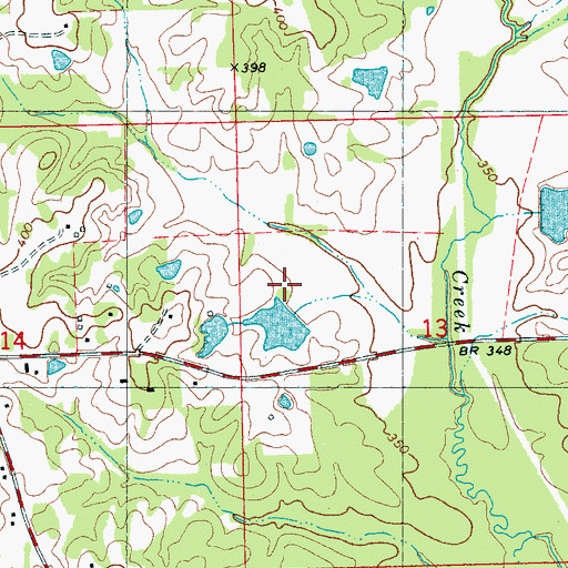 Topographic Map of Yelverton Pond Dam, MS