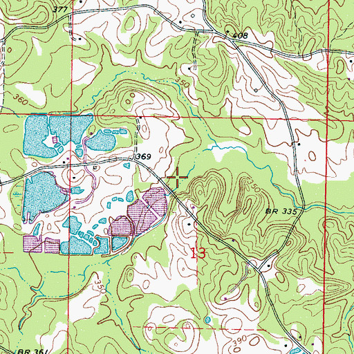 Topographic Map of Shephard Lake Dam, MS