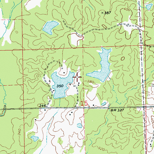 Topographic Map of Holmes Lake Dam, MS