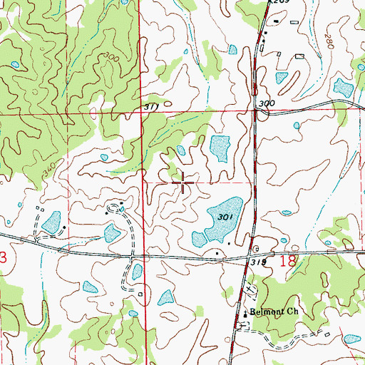 Topographic Map of Wilson Pond Dam, MS