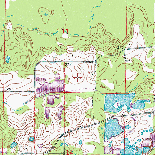 Topographic Map of Shephard Lake Dam, MS