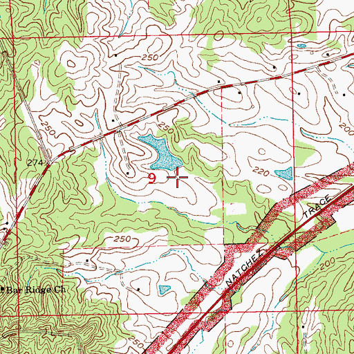 Topographic Map of Dudley Nobel Pond Dam, MS