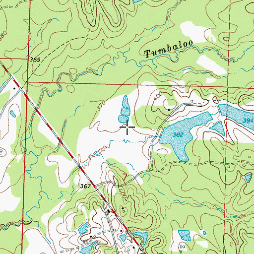 Topographic Map of Robin Hood Lake Number 2 Dam, MS