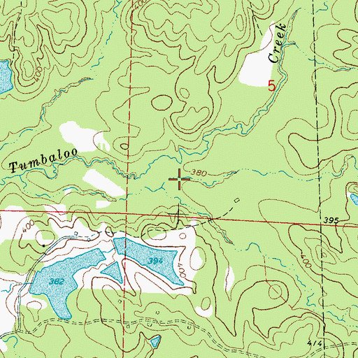 Topographic Map of Morrow Lake Dam, MS