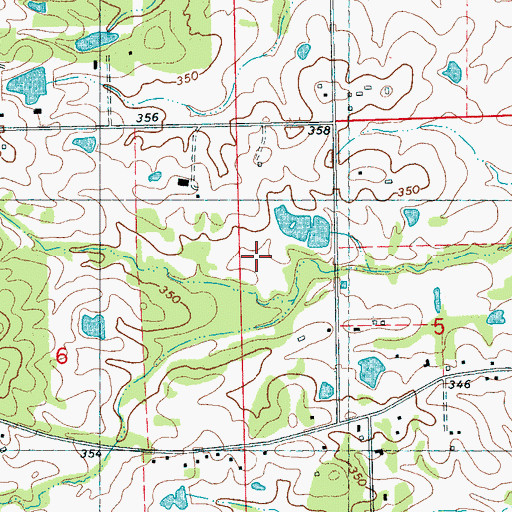 Topographic Map of Collin Lake Dam, MS
