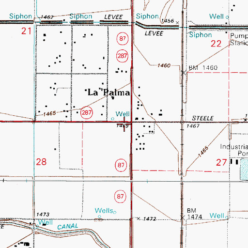 Topographic Map of La Palma, AZ