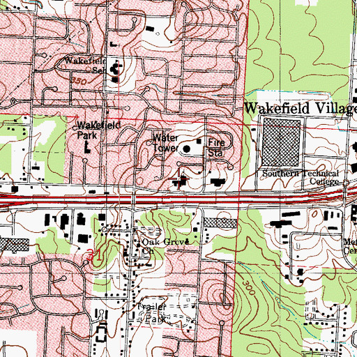 Topographic Map of Bible Missionary Church, AR