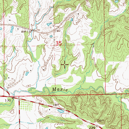 Topographic Map of Mims Lake Dam, MS