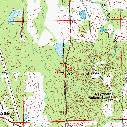 Topographic Map of Dehmer Pond Dam, MS