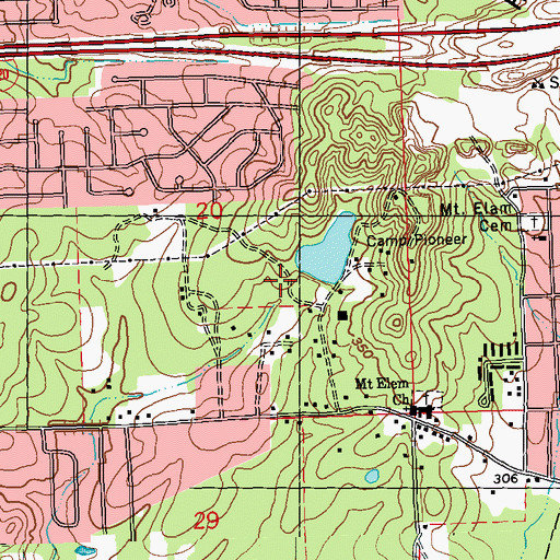 Topographic Map of Cofo Lake Dam, MS