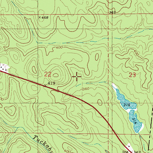 Topographic Map of R Dempsey Lake Dam, MS