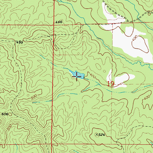 Topographic Map of Mae Hall Pond Dam, MS