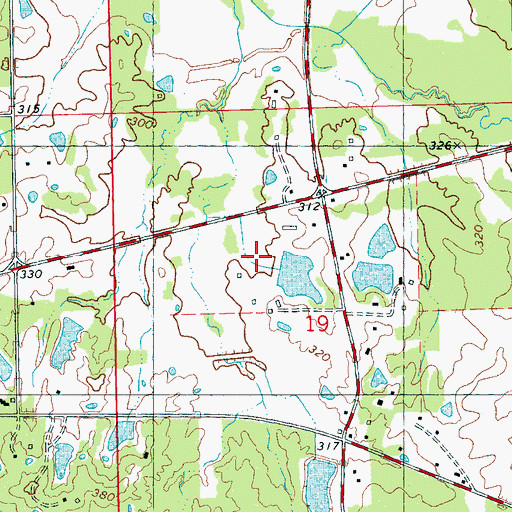 Topographic Map of Springridge Lake Dam, MS