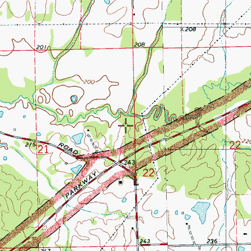 Topographic Map of McClendon Pond Dam, MS