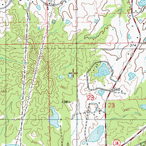 Topographic Map of Williams Lake Dam, MS