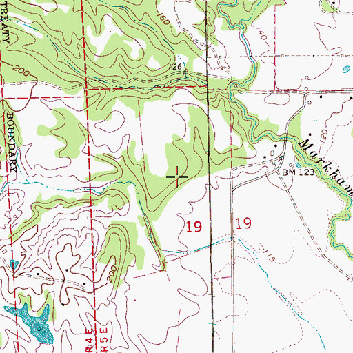 Topographic Map of Brown Lake Dam, MS