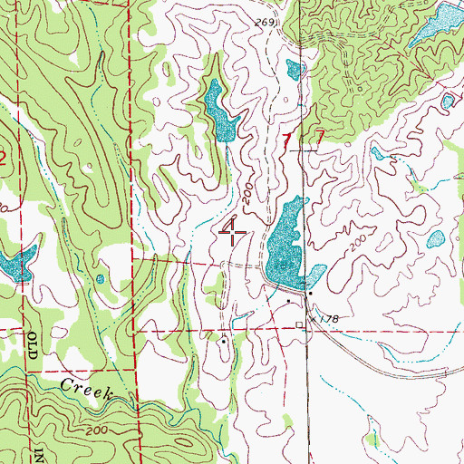 Topographic Map of Farm Land Company Lake Dam, MS