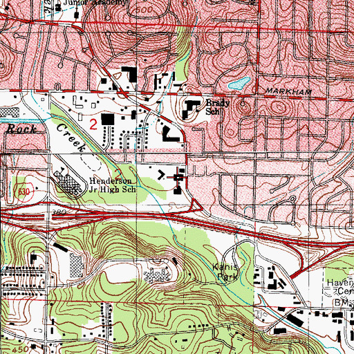 Topographic Map of Briarwood Nursing Center, AR