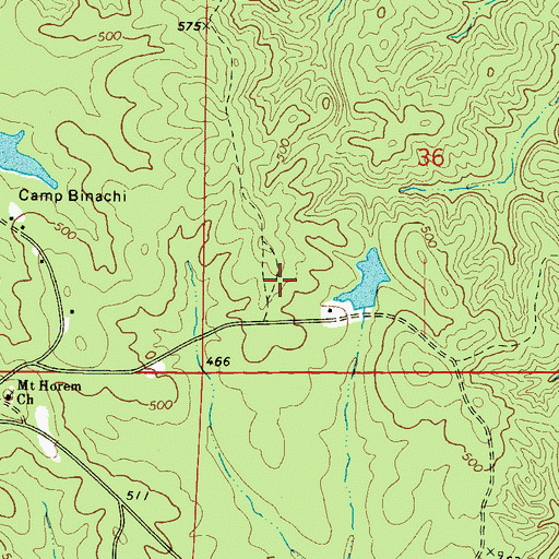 Topographic Map of Marble Pond Dam, MS